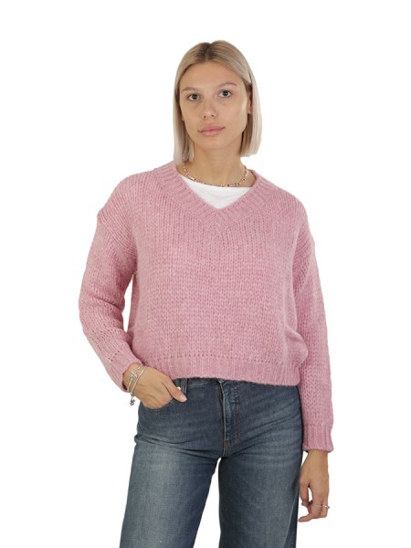 Maglia Roberto Collina in Alpaca Rosa