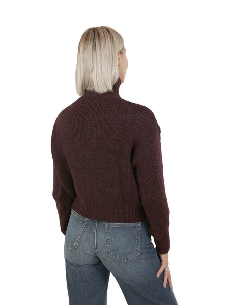 Burgundy Alpaca ROBERTO COLLINA Turtleneck Sweater