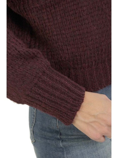 Burgundy Alpaca ROBERTO COLLINA Turtleneck Sweater