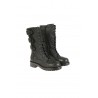 Black leather STRATEGIA combat boot