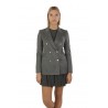 Double-breasted TAGLIATORE jacket in grey cashmere