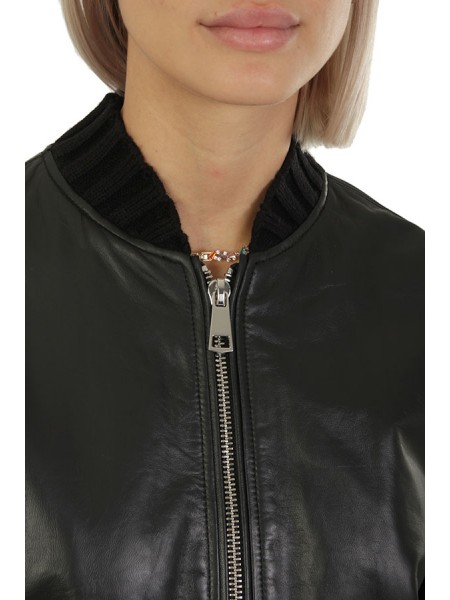 Bomber The Jackie Over in Pelle Nero