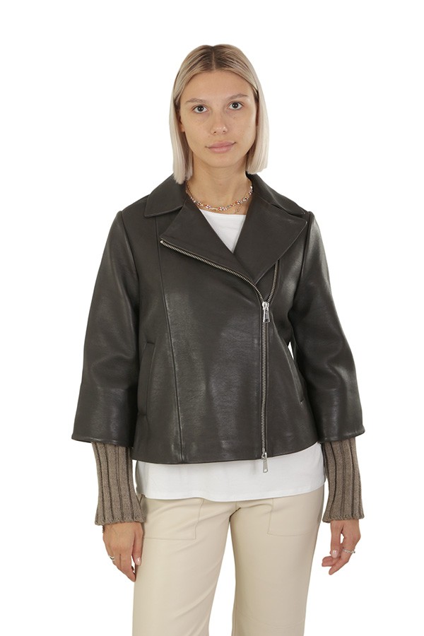 The Jackie jacket in dark brown leather