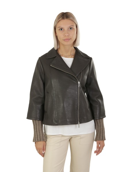 The Jackie jacket in dark brown leather