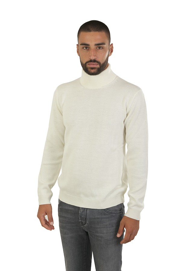 Ecru ROBERTO COLLINA Turtleneck Sweater