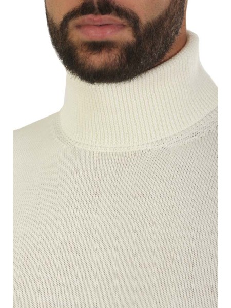 Ecru ROBERTO COLLINA Turtleneck Sweater