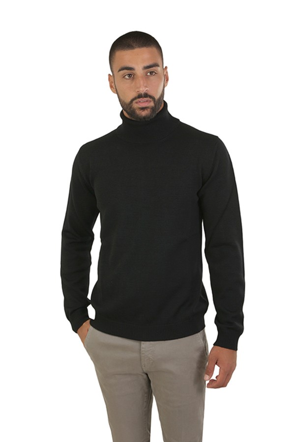 Black ROBERTO COLLINA Turtleneck Sweater