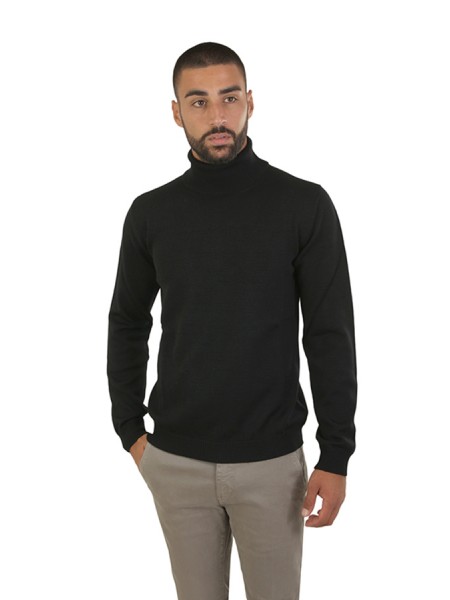 Black ROBERTO COLLINA Turtleneck Sweater