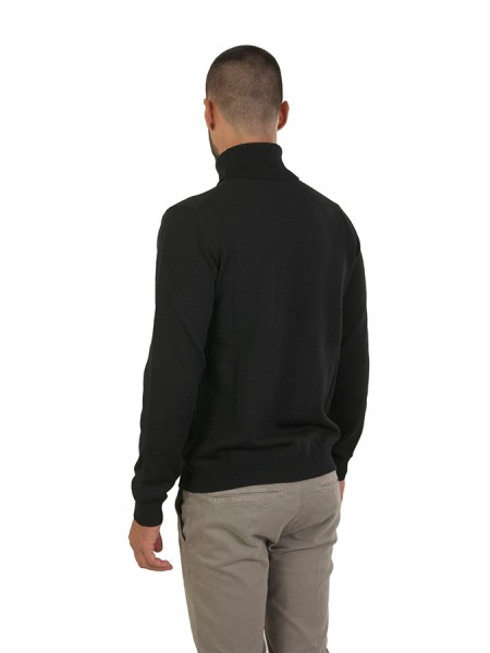 Black ROBERTO COLLINA Turtleneck Sweater