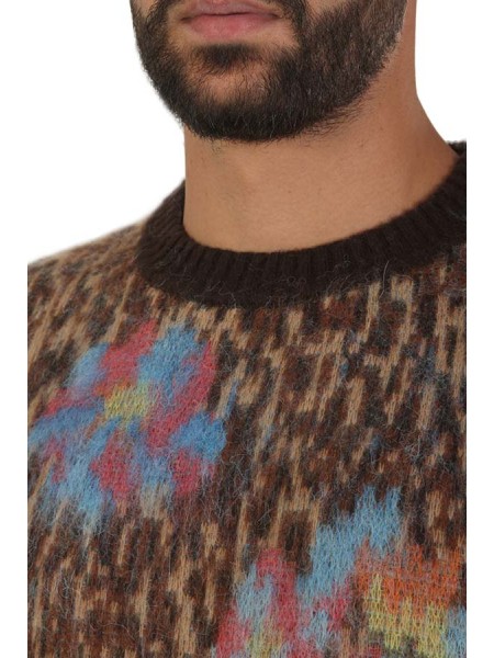 Ebony Floral Animal Jacquard ROBERTO COLLINA Sweater