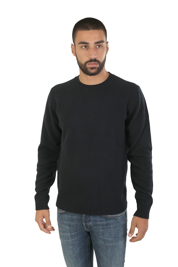 Maglia Roberto Collina Girocollo Blu Navy