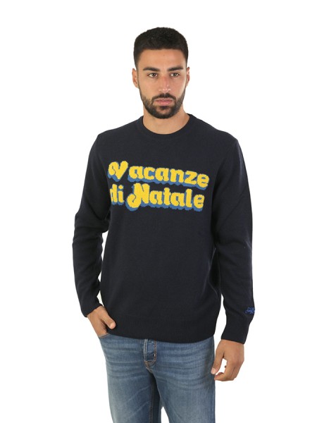 Maglia Mc2 Girocollo Heron Vacanze di Natale Blu