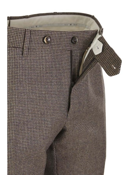 Pantalone PT Slim in Pied Poule Testa di Moro