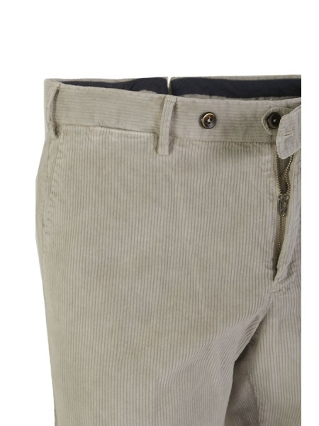 Pantalone PT in Velluto a Coste Perla