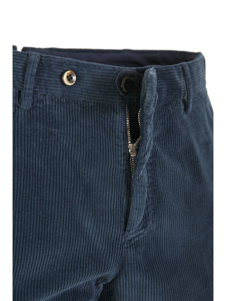 Pantalone PT in Velluto a Coste Blu