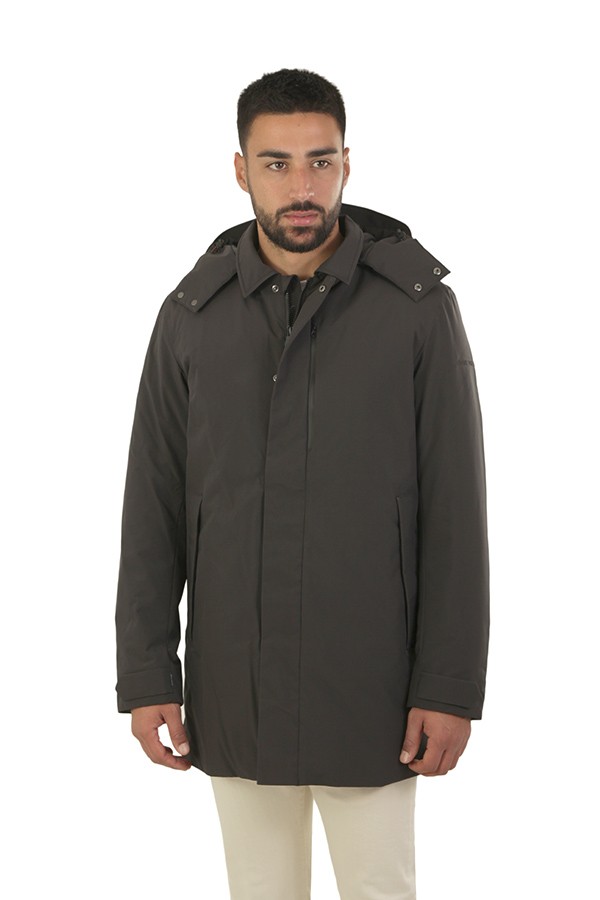 Cappotto Save the Duck Nestor Brown Black