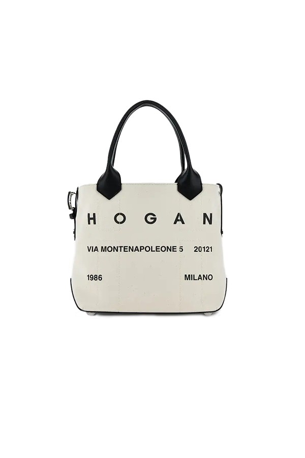 Borsa Hogan Shopping Script Avorio/Nero