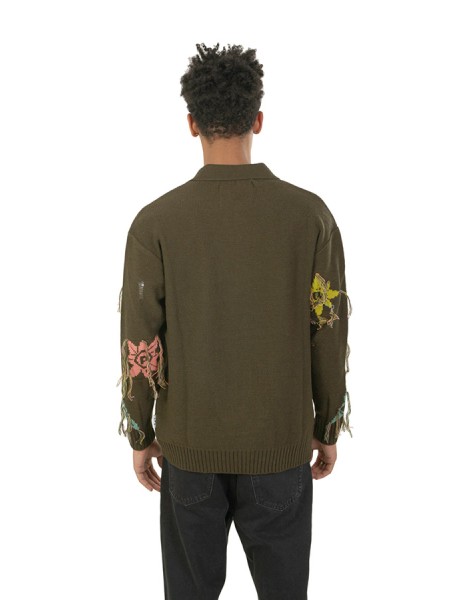 Maglia Cardigan Les Pas Sage Army