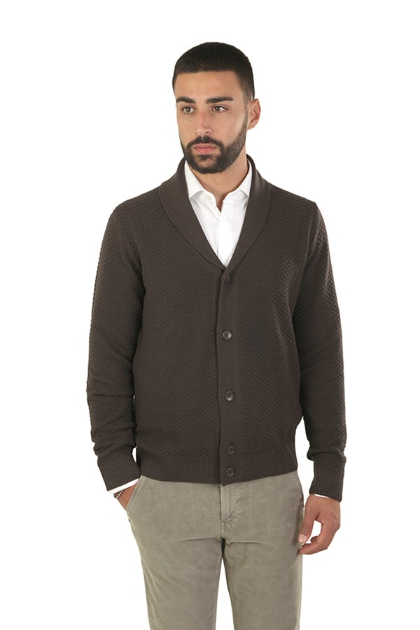 Maglia Cardigan Jeordie's Marrone