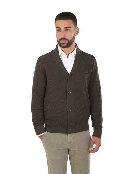 Maglia Cardigan Jeordie's Marrone