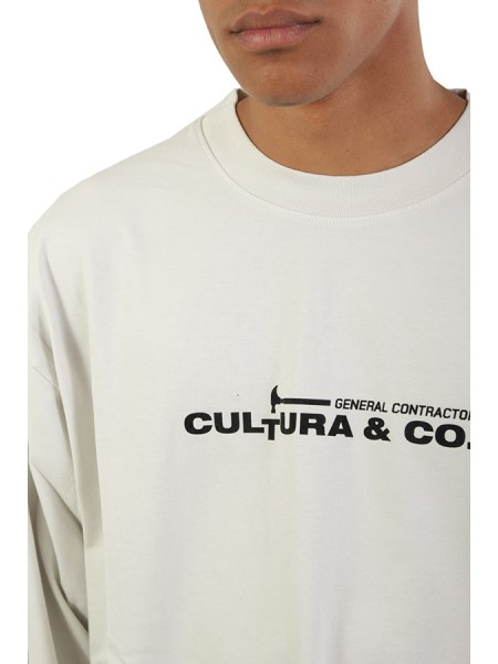 T-Shirt Cultura con Stampe Bianco/Nero