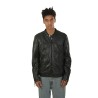 Giubbino Bully Biker in Pelle Nero