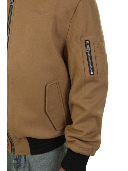 Giubbino Bombers Original in Lana Beige