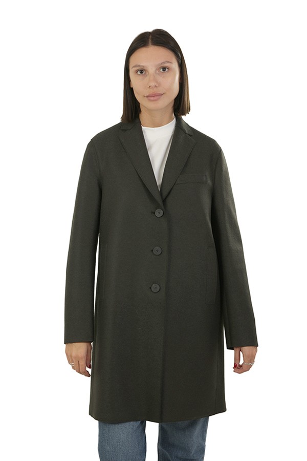 Cappotto Harris Wharf London Dark Khaki