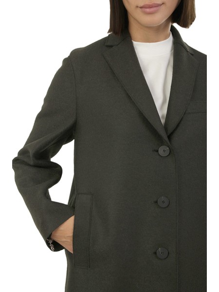 Cappotto Harris Wharf London Dark Khaki