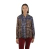 Camicia Le Sarte Pettegole in Seta Blu/Moro