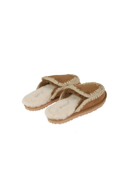 Pantofola Mou Slipper Full Eskimo Stitch Cognac