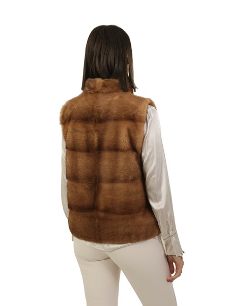 Gilet Olivia V in Visone Gold