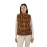 Gilet Olivia V in Visone Gold