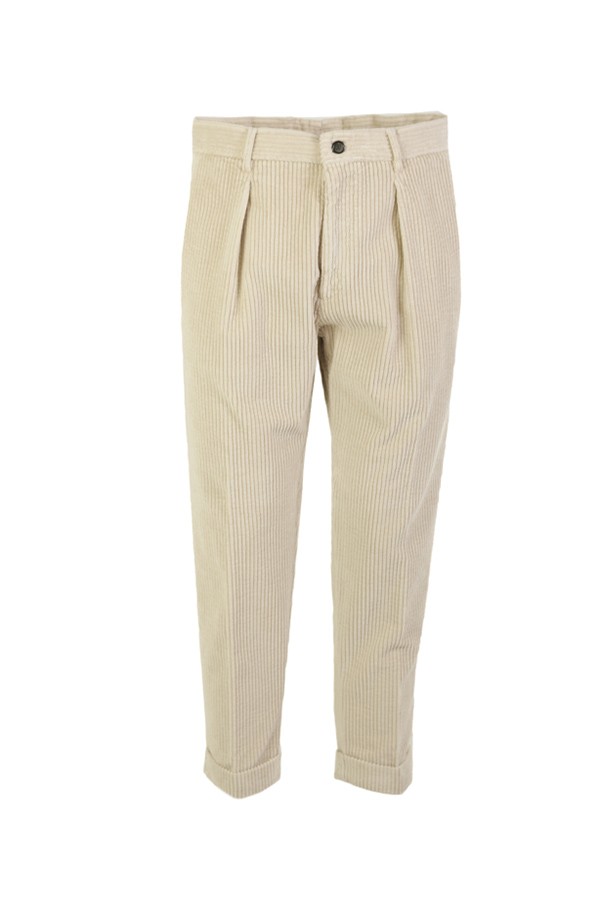 Pantalone Berwich Chiaia in Velluto Bianco Ottico