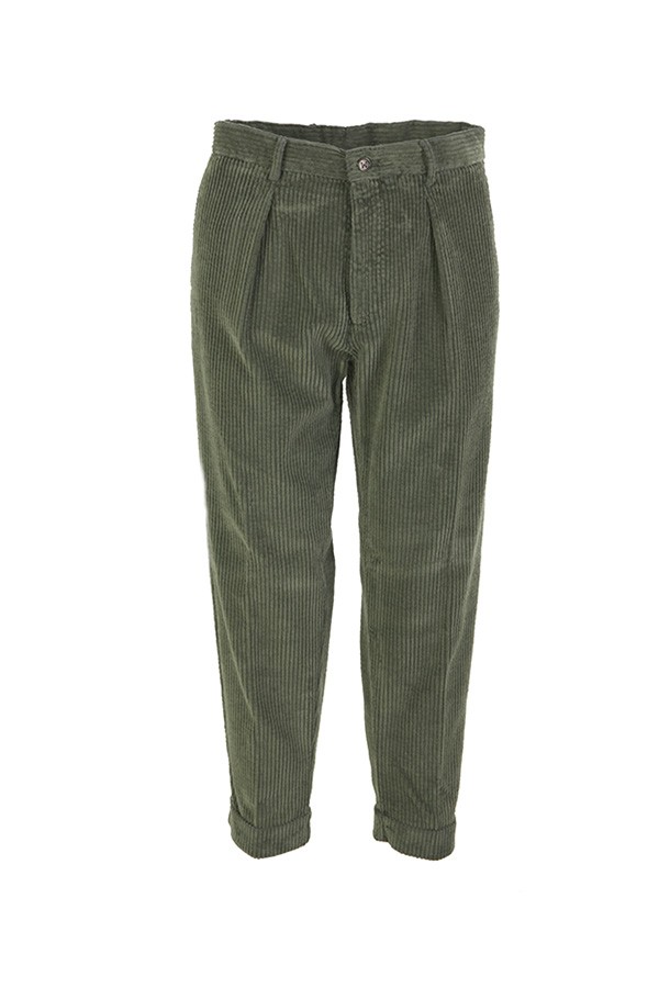 Pantalone Berwich Chiaia in Velluto Verde