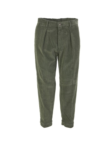 Pantalone Berwich Chiaia in Velluto Verde