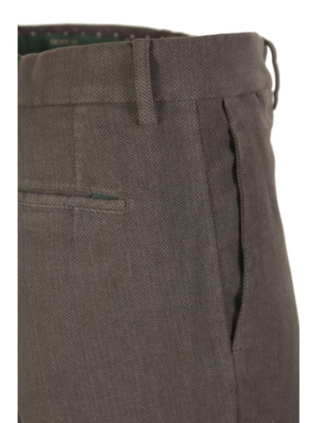 Pantalone Berwich Yretro Spigato Testa di Moro