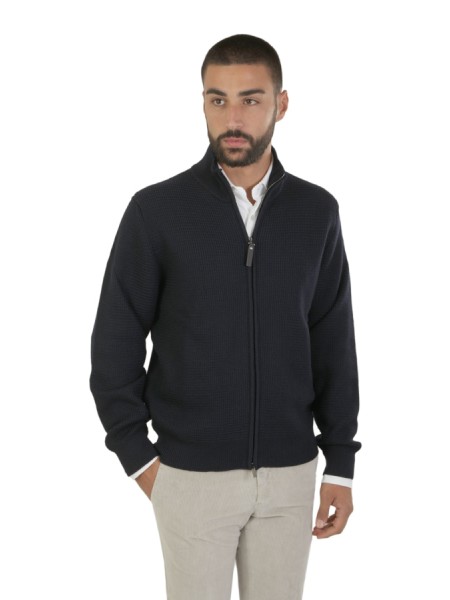 Maglia Canali Full Zip Blu