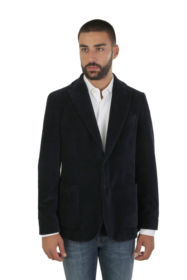 Giacca Circolo in Corduroy Dark Navy