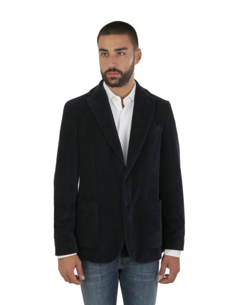 Giacca Circolo in Corduroy Dark Navy