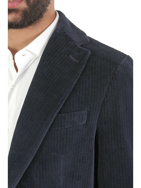 Giacca Circolo in Corduroy Dark Navy