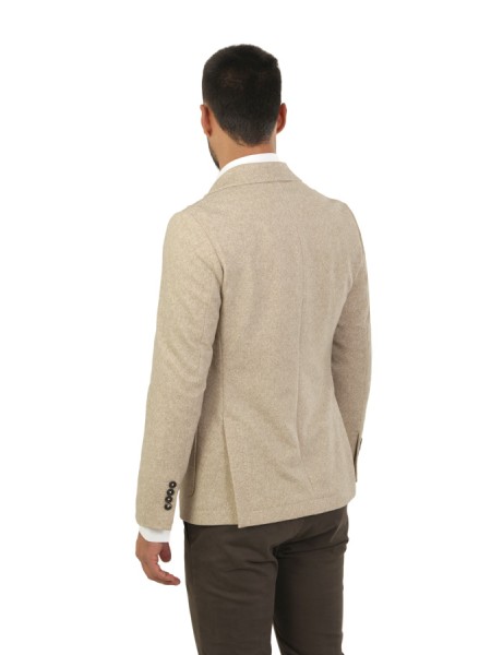 Giacca Circolo Monopetto Beige