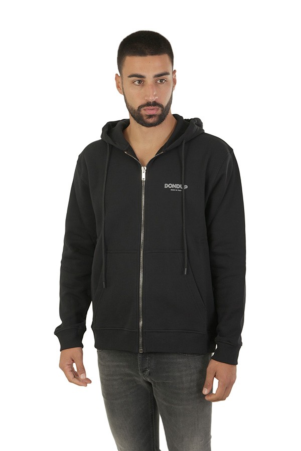 Abbigliamento con cappuccio full zip Nero