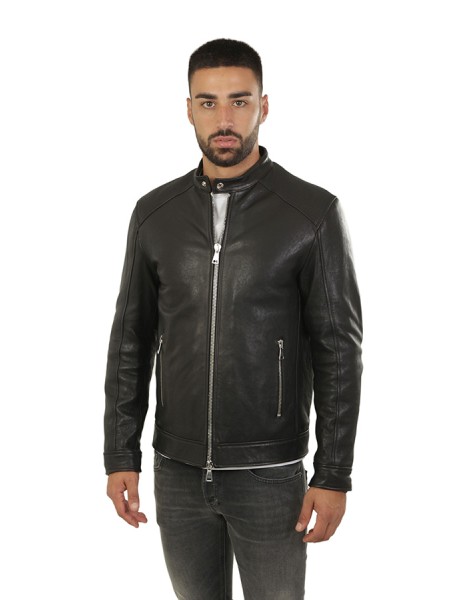 Abbigliamento biker 100%pelle nero