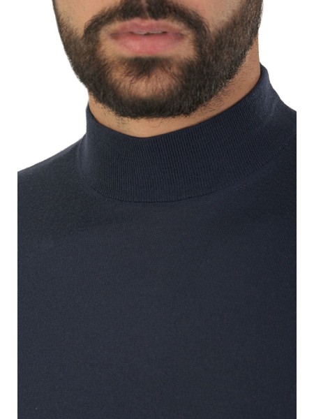 Maglia Drumohr Lupetto Blu Navy