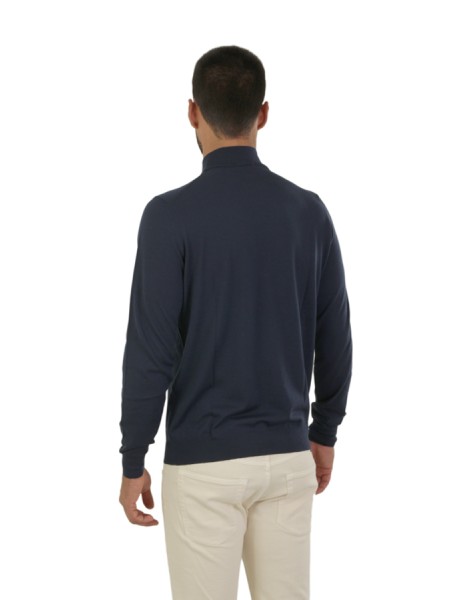 Maglia Drumohr Lupetto Blu Navy