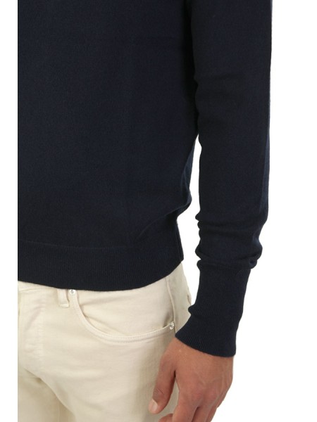 Maglia Drumohr Girocollo in Cashmere Blu