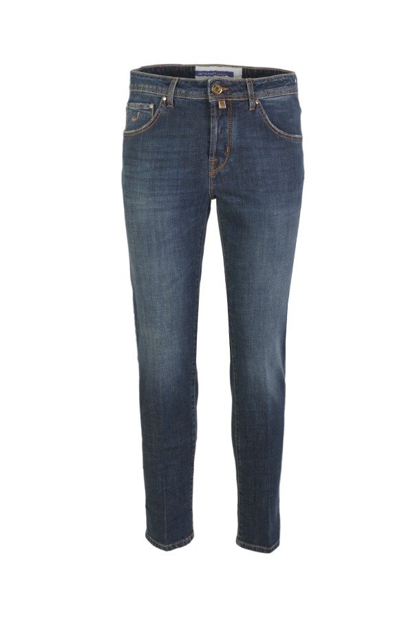 Jeans Jacob Choen Scott Carrot Denim Medio