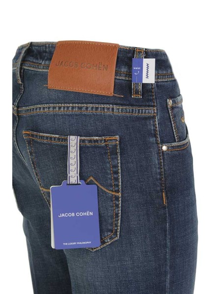 Jeans Jacob Choen Scott Carrot Denim Medio