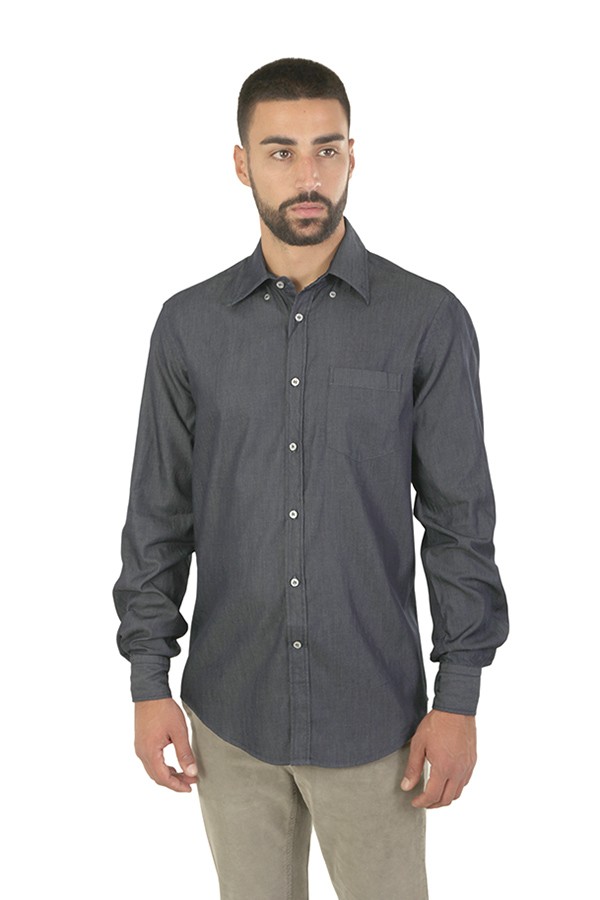 Camicia Paul & Shark Blu Denim